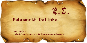 Mehrwerth Delinke névjegykártya